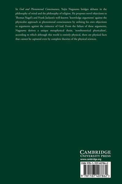 Produktbild: God and Phenomenal Consciousness