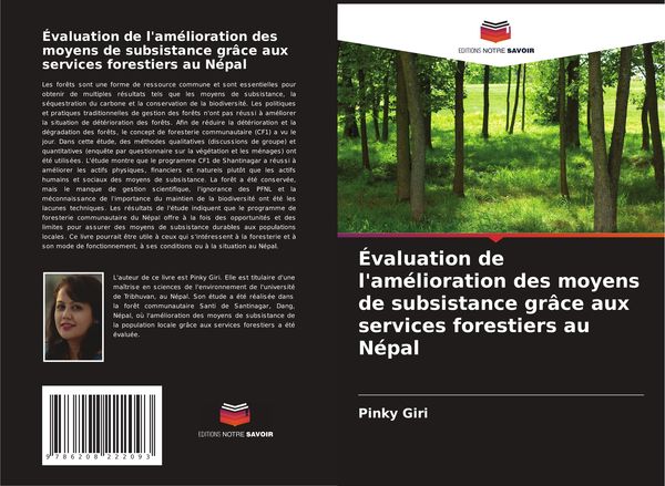 Produktbild: &Eacute;valuation de l'am&eacute;lioration des moyens de subsistance gr&acirc;ce aux services forestiers au N&eacute;pal
