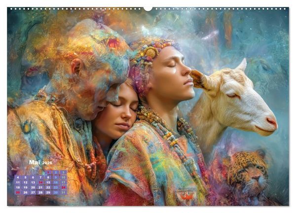 Produktbild: Zeichen der Liebe &ndash; Malerische Fantasiewerke (Wandkalender 2026 DIN A2 quer), CALVENDO Monatskalender