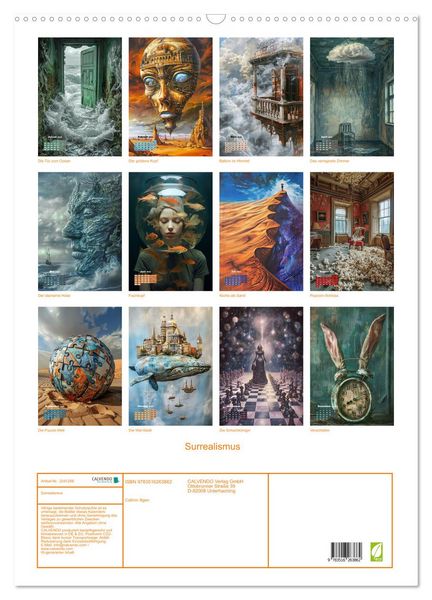 Produktbild: Surrealismus (Wandkalender 2026 DIN A2 hoch), CALVENDO Monatskalender