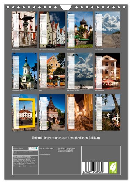 Produktbild: Estland - Impressionen aus dem n&ouml;rdlichen Baltikum (Wandkalender 2026 DIN A4 hoch), CALVENDO Monatskalender