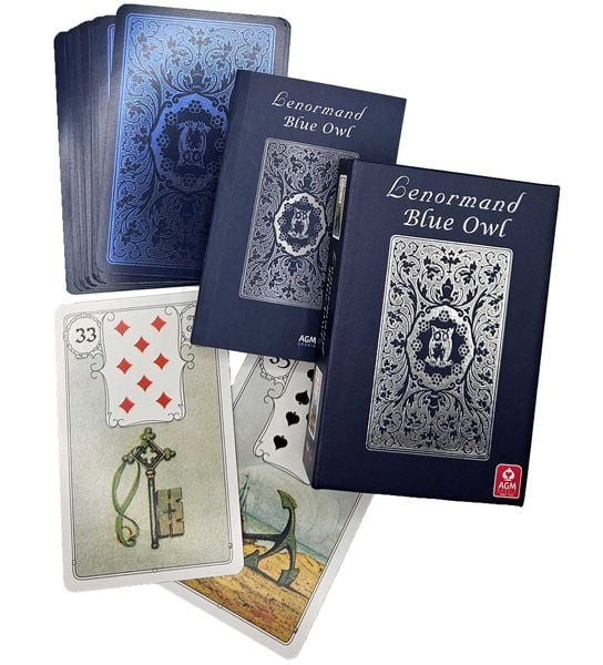 Produktbild: Lenormand Blue Owl (Silver Edition) - Marie-Anne Lenormand (English Lenormand Cards)