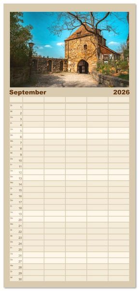 Produktbild: Familienplaner 2026 - Bautzen neu erleben - Monat f&uuml;r Monat urban eingefangen mit 5 Spalten (Wandkalender, 21 x 45 cm) CALVENDO