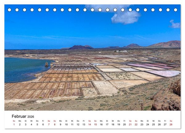 Produktbild: Lanzarote - Insel der spektakul&auml;ren Landschaften (Tischkalender 2026 DIN A5 quer), CALVENDO Monatskalender