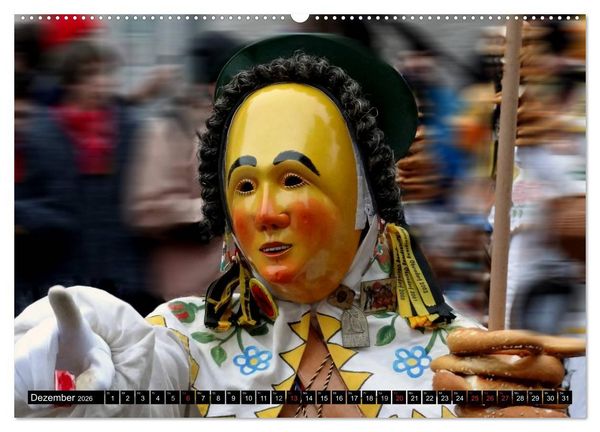 Produktbild: Alemannische Masken (Wandkalender 2026 DIN A2 quer), CALVENDO Monatskalender