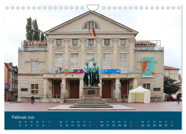 Produktbild: Th&uuml;ringen, unterwegs in Weimar, Erfurt und Eisenach (Wandkalender 2026 DIN A4 quer), CALVENDO Monatskalender