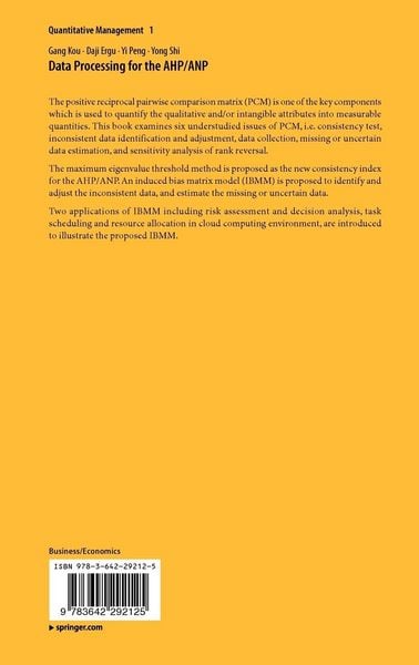 Produktbild: Data Processing for the AHP/ANP