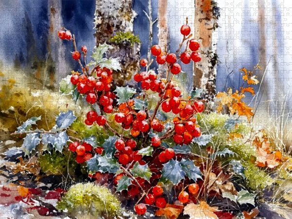 Produktbild: CALVENDO Puzzle Ilex - Europ&auml;ische Stechpalme | 1000 Teile Lege-Gr&ouml;&szlig;e 64x48cm Foto-Puzzle f&uuml;r gl&uuml;ckliche Stunden