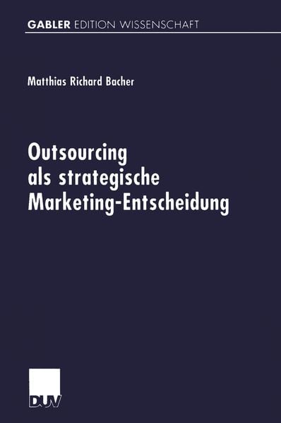 Produktbild: Outsourcing als strategische Marketing-Entscheidung