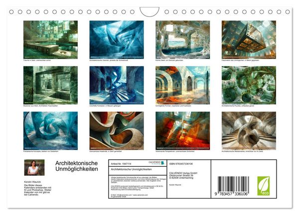 Produktbild: Architektonische Unm&ouml;glichkeiten (Wandkalender 2026 DIN A4 quer), CALVENDO Monatskalender