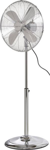 Sygonix Standventilator 50W (Ø x H) 445mm x 1300mm Chrom Schwenkbar, Höhenverstellbar