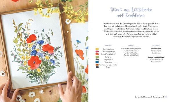 Produktbild: Wildflower Watercolor &ndash; Blumen-Aquarelle malen