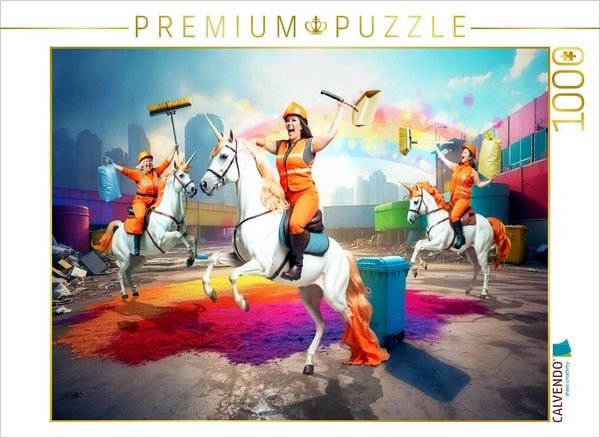 CALVENDO Puzzle Frauenpower in der Abfallwirtschaft 1000 Teile Lege-Größe 64x48cm Foto-Puzzle für glückliche Stunden