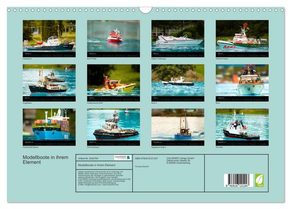 Produktbild: Modellboote in ihrem Element (Wandkalender 2026 DIN A3 quer), CALVENDO Monatskalender