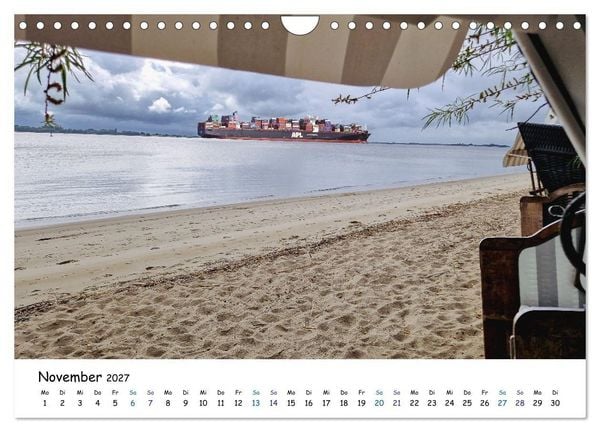 Produktbild: Elbinsel Krautsand - Impressionen von Land und Fluss (Wandkalender 2027 DIN A4 quer), CALVENDO Monatskalender