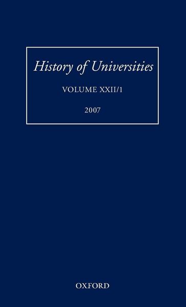 Produktbild: History of Universities, Volume XXII/1
