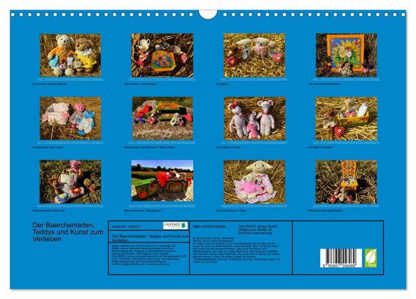 Produktbild: Der Baerchenladen, Teddys und Kunst zum Verlieben (Wandkalender 2026 DIN A3 quer), CALVENDO Monatskalender