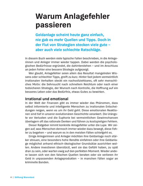 Produktbild: Die gr&ouml;&szlig;ten Anlagefehler und wie man sie vermeidet