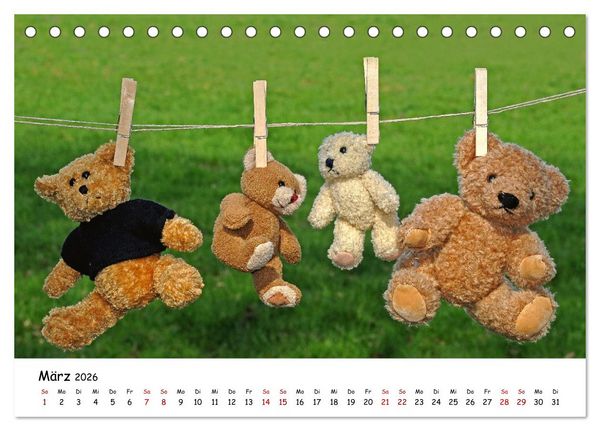 Produktbild: Allerliebste Teddyb&auml;ren (Tischkalender 2026 DIN A5 quer), CALVENDO Monatskalender
