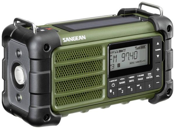 Produktbild: Sangean MMR-99 FM Green Outdoorradio UKW, MW Notfallradio, Bluetooth&reg; Solarpanel, spritzwassergesch&uuml;tzt, staubdicht Gr&uuml;n