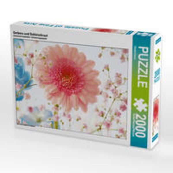 CALVENDO Puzzle Gerbera und Schleierkraut | 2000 Teile Lege-Größe 90x67cm Foto-Puzzle für glückliche Stunden