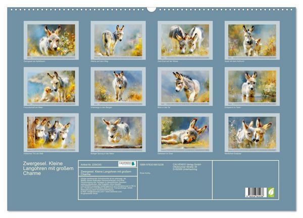 Produktbild: Zwergesel. Kleine Langohren mit gro&szlig;em Charme (Wandkalender 2027 DIN A2 quer), CALVENDO Monatskalender