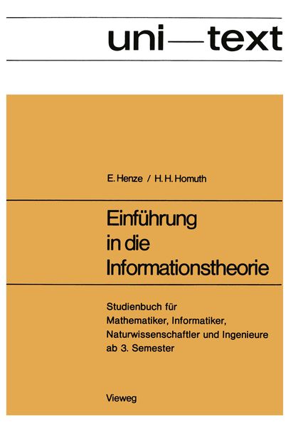 Produktbild: Einf&uuml;hrung in die Informationstheorie