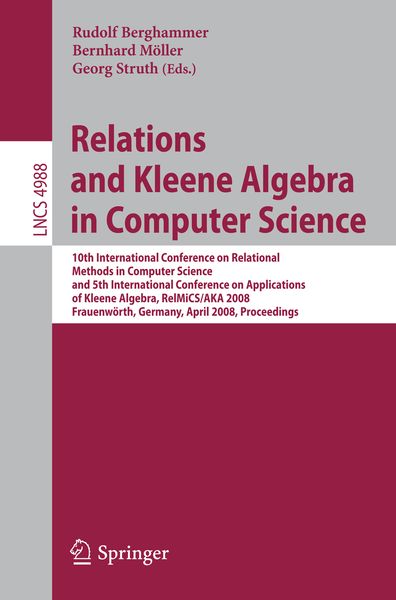 Produktbild: Relations and Kleene Algebra in Computer Science