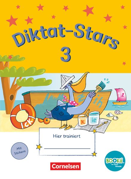 Diktat-Stars - BOOKii-Ausgabe - 3. Schuljahr. Übungsheft mit Lösungen