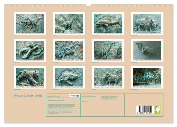 Produktbild: Wesen aus der Urzeit (hochwertiger Premium Wandkalender 2026 DIN A2 quer), Kunstdruck in Hochglanz