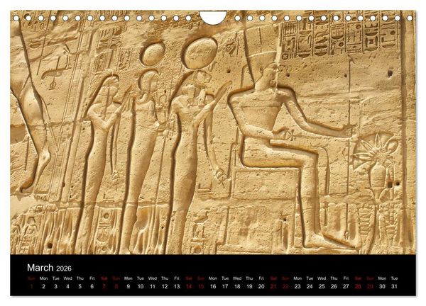 Produktbild: On the trail of the ancient Egypt (Wall Calendar 2026 DIN A4 landscape), CALVENDO 12 Month Wall Calendar