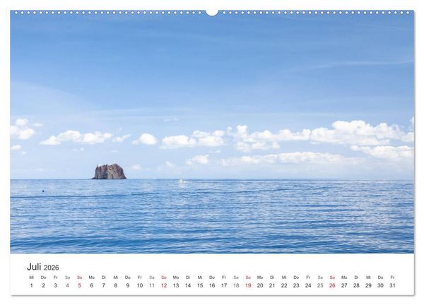 Produktbild: Liparische Inseln - Vulkane im Mittelmeer (Wandkalender 2026 DIN A2 quer), CALVENDO Monatskalender