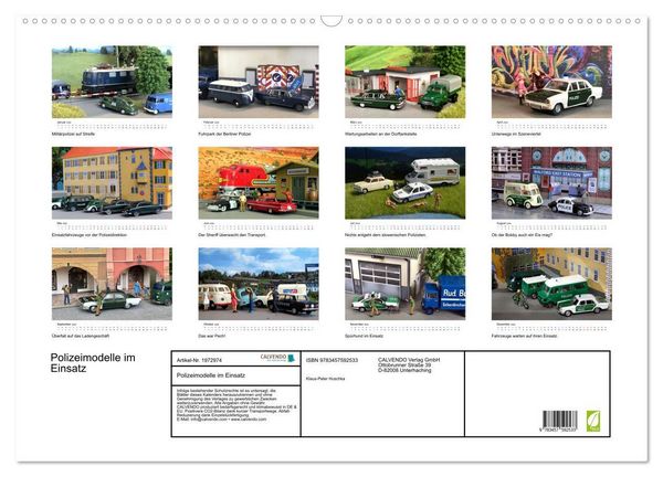 Produktbild: Polizeimodelle im Einsatz (Wandkalender 2026 DIN A2 quer), CALVENDO Monatskalender