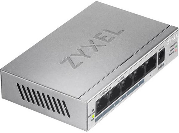 Produktbild: ZyXEL GS1005HP-EU0101F GS1005HP-EU0101F Netzwerk Switch 5 Port 2000MBit/s PoE-Funktion