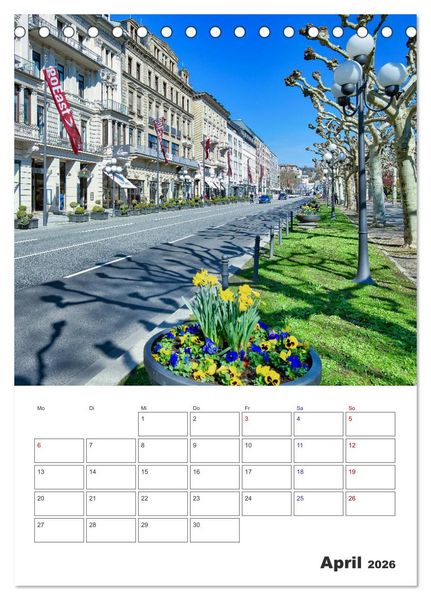 Produktbild: Wiesbaden Terminplaner (Tischkalender 2026 DIN A5 hoch), CALVENDO Monatskalender