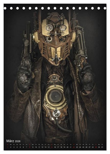Produktbild: Steampunk Artwork (Tischkalender 2026 DIN A5 hoch), CALVENDO Monatskalender