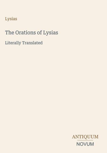 Produktbild: The Orations of Lysias