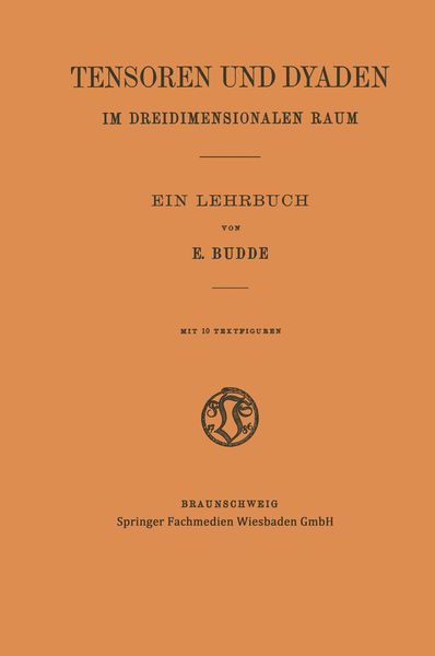 Produktbild: Tensoren und Dyaden im Dreidimensionalen Raum