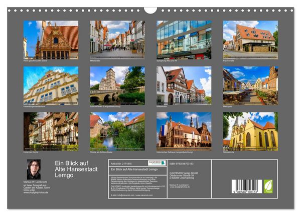 Produktbild: Ein Blick auf Alte Hansestadt Lemgo (Wandkalender 2026 DIN A3 quer), CALVENDO Monatskalender
