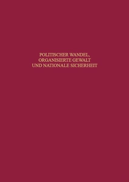 Produktbild: Politischer Wandel, organisierte Gewalt und nationale Sicherheit