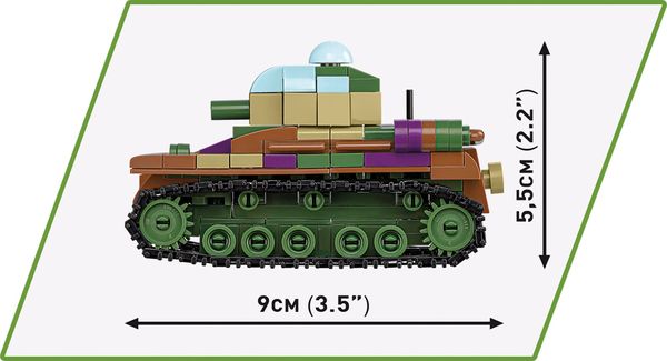 Produktbild: COBI Historical Collection 2740 - Renault R35, Valentine IX, Panzer I, Bausatz 1:48, 595 Klemmbausteine