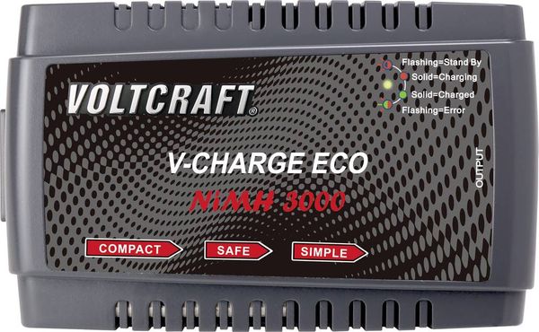 VOLTCRAFT V-Charge Eco NiMh 3000 Modellbau-Ladegerät 230V 3A NiMH, NiCd