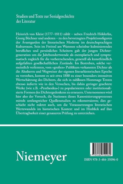 Produktbild: Heinrich von Kleist - Eine Dichterrenaissance