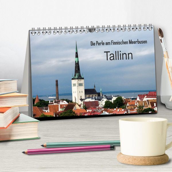 Produktbild: Die Perle am Finnischen Meerbusen Tallinn (Tischkalender 2026 DIN A5 quer), CALVENDO Monatskalender