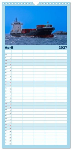 Produktbild: Familienplaner 2027 - Hochseeschiffe mit 5 Spalten (Wandkalender, 21 x 45 cm) CALVENDO