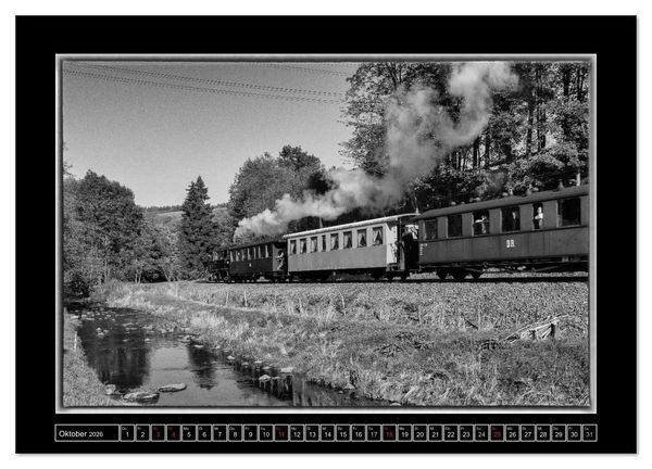 Produktbild: Die Pre&szlig;nitztalbahn (Wandkalender 2026 DIN A3 quer), CALVENDO Monatskalender