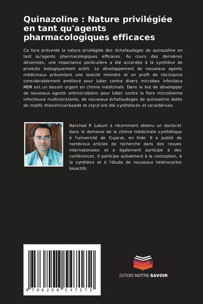 Produktbild: Quinazoline : Nature privil&eacute;gi&eacute;e en tant qu'agents pharmacologiques efficaces
