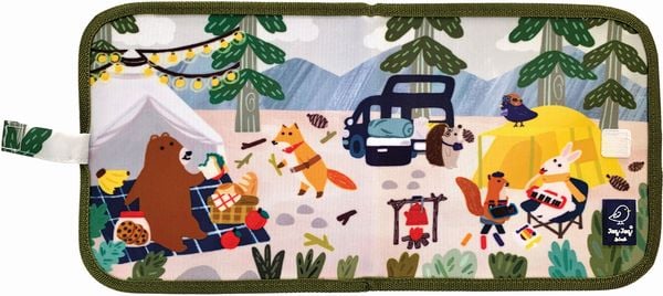 Produktbild: Kreidemalbuch Set mit 4 Kreiden Camping