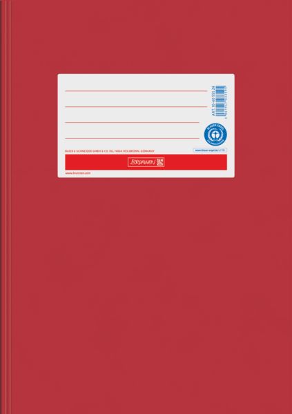 Produktbild: Brunnen Hefth&uuml;lle A5, Papier extrastark, hochrot