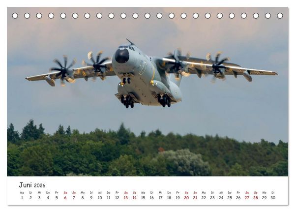 Produktbild: A400M LTG 62 (Tischkalender 2026 DIN A5 quer), CALVENDO Monatskalender